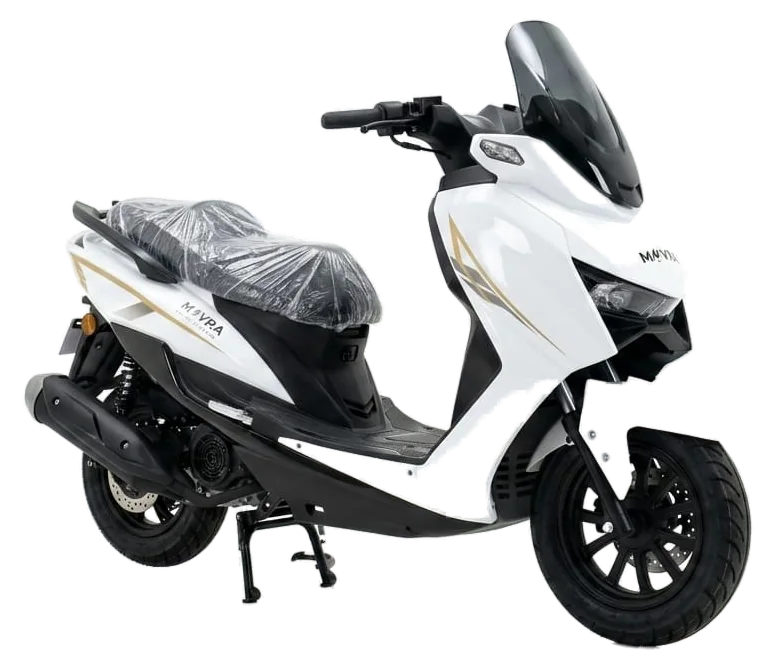 MOVRA AG27, moto elétrica 1000, vista em três quartos, recortada sem fundo
