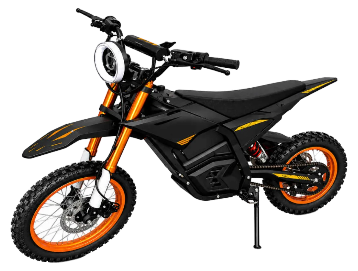 MOVRA W1 PLUS preto, moto elétrica, vista lateral, recortada sem fundo