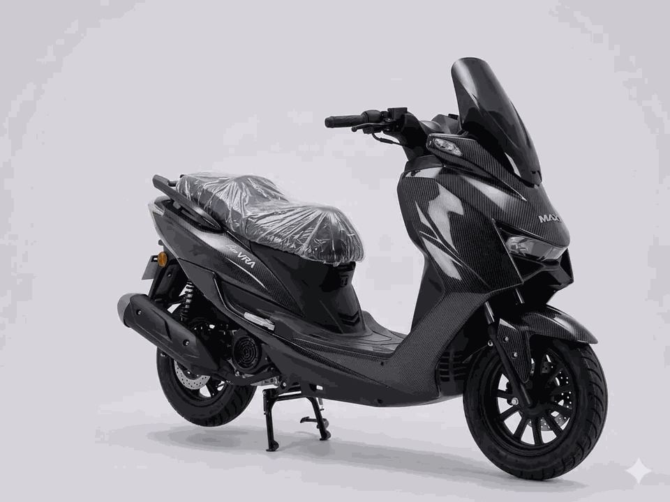 MOVRA AG27, moto elétrica 1000, vista em três quartos em estúdio