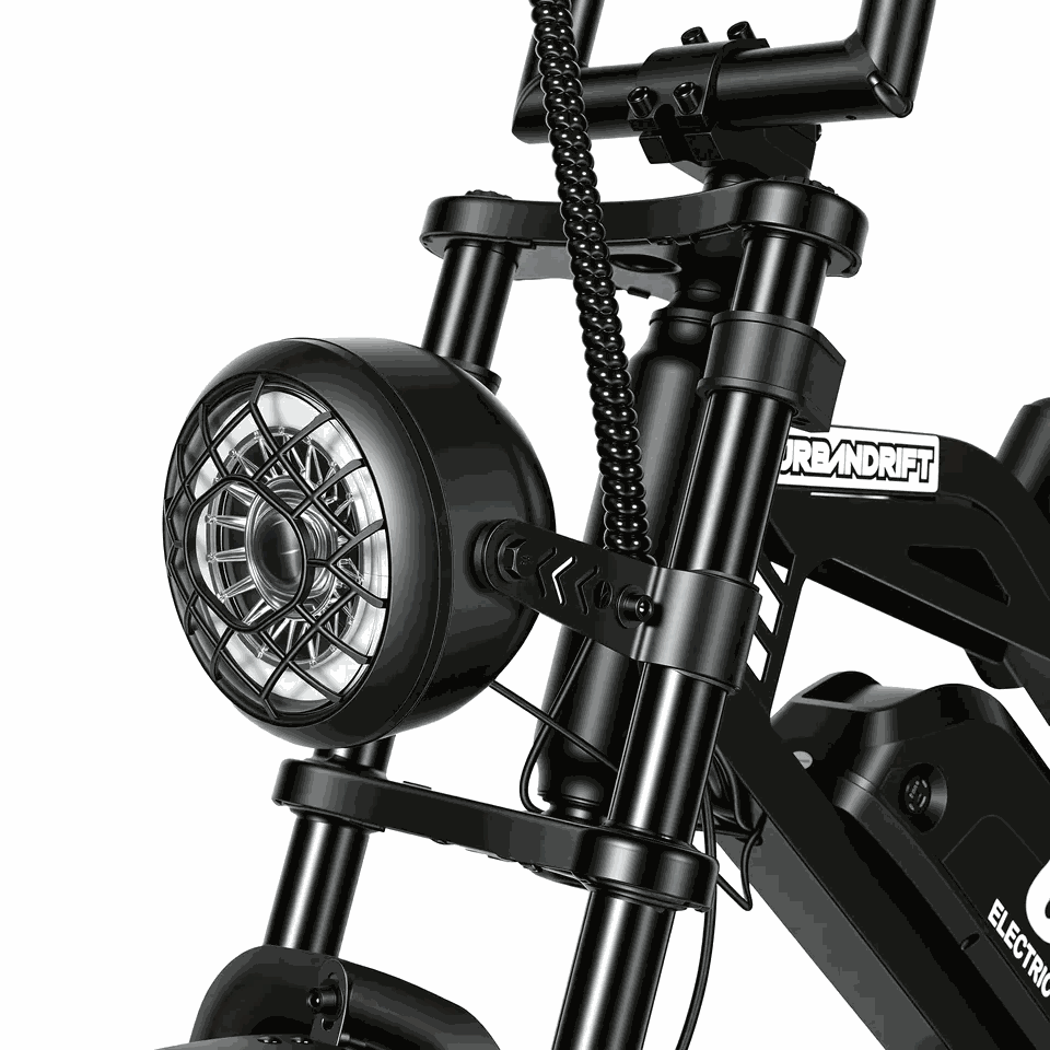 MOVRA ATV20 preto, bike elétrica 1000 W, detalhe em estúdio