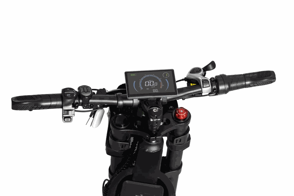 MOVRA GT 2000 preto, bike elétrica 1000 W, vista lateral em estúdio