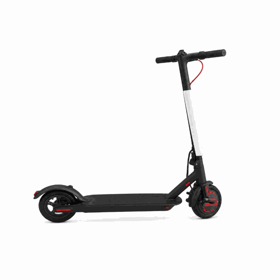 MOVRA M01 preto, patinete elétrico 350 W, vista em três quartos em estúdio