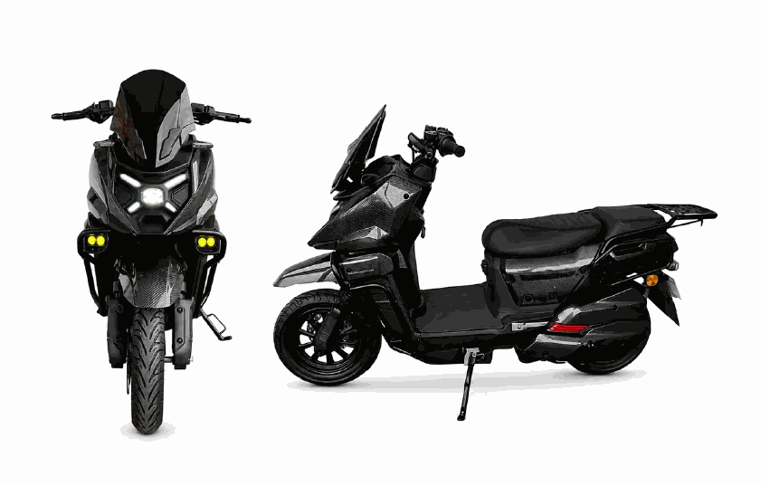 MOVRA M16 GUARDIAN preta, moto elétrica 1000 W, vista lateral em estúdio