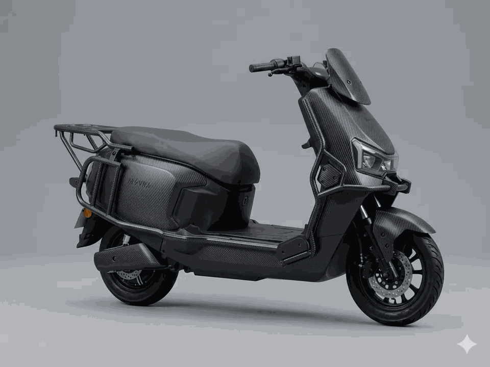 MOVRA OEK M6, moto elétrica 1000, vista lateral em estúdio