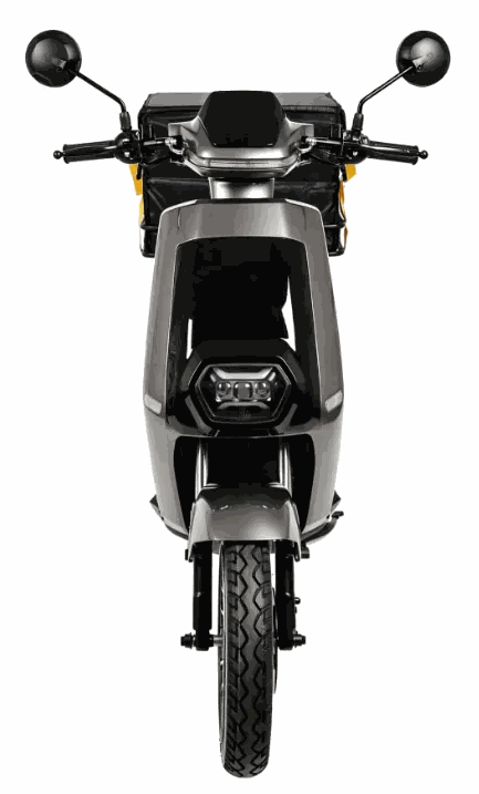 MOVRA Q5 cinza, moto elétrica 1000 W, vista frontal em estúdio