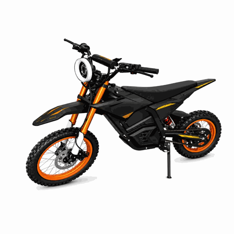 MOVRA W1 PLUS preto, moto elétrica, vista lateral em estúdio
