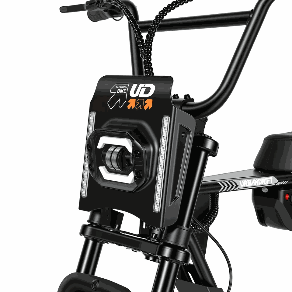 MOVRA Z7 preto, bike elétrica 750 W, detalhe em estúdio