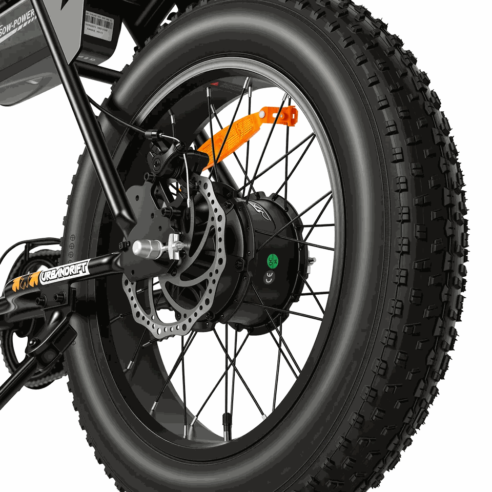 MOVRA Z7 preto, bike elétrica 750 W, detalhe em estúdio